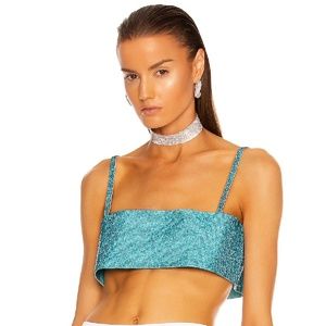 Aquamarine Nue Charlotte Sparkle Top